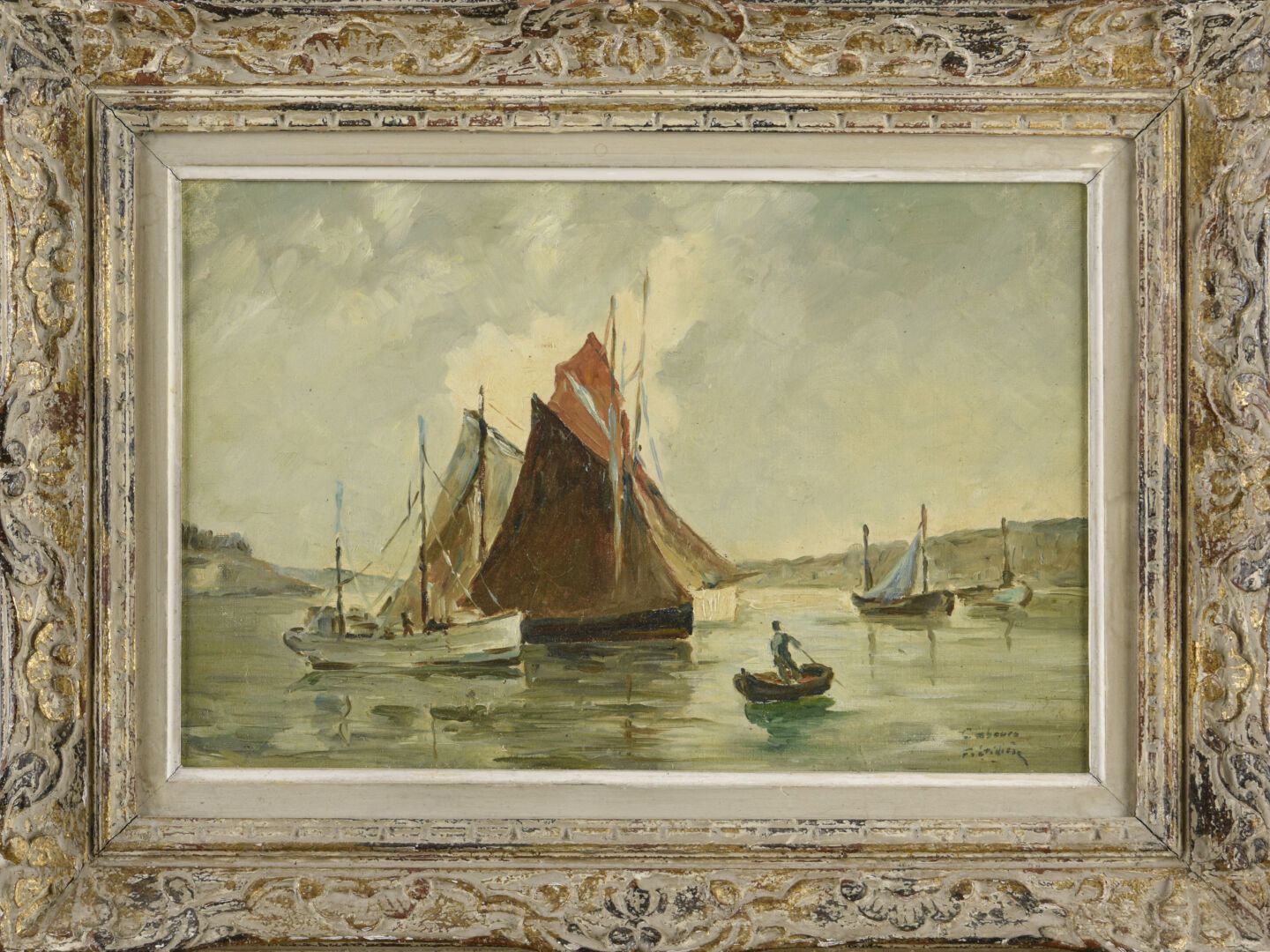 Null 亨利-莫里斯-卡霍斯（1889-1974年）
海事
布面油画
右下方有签名