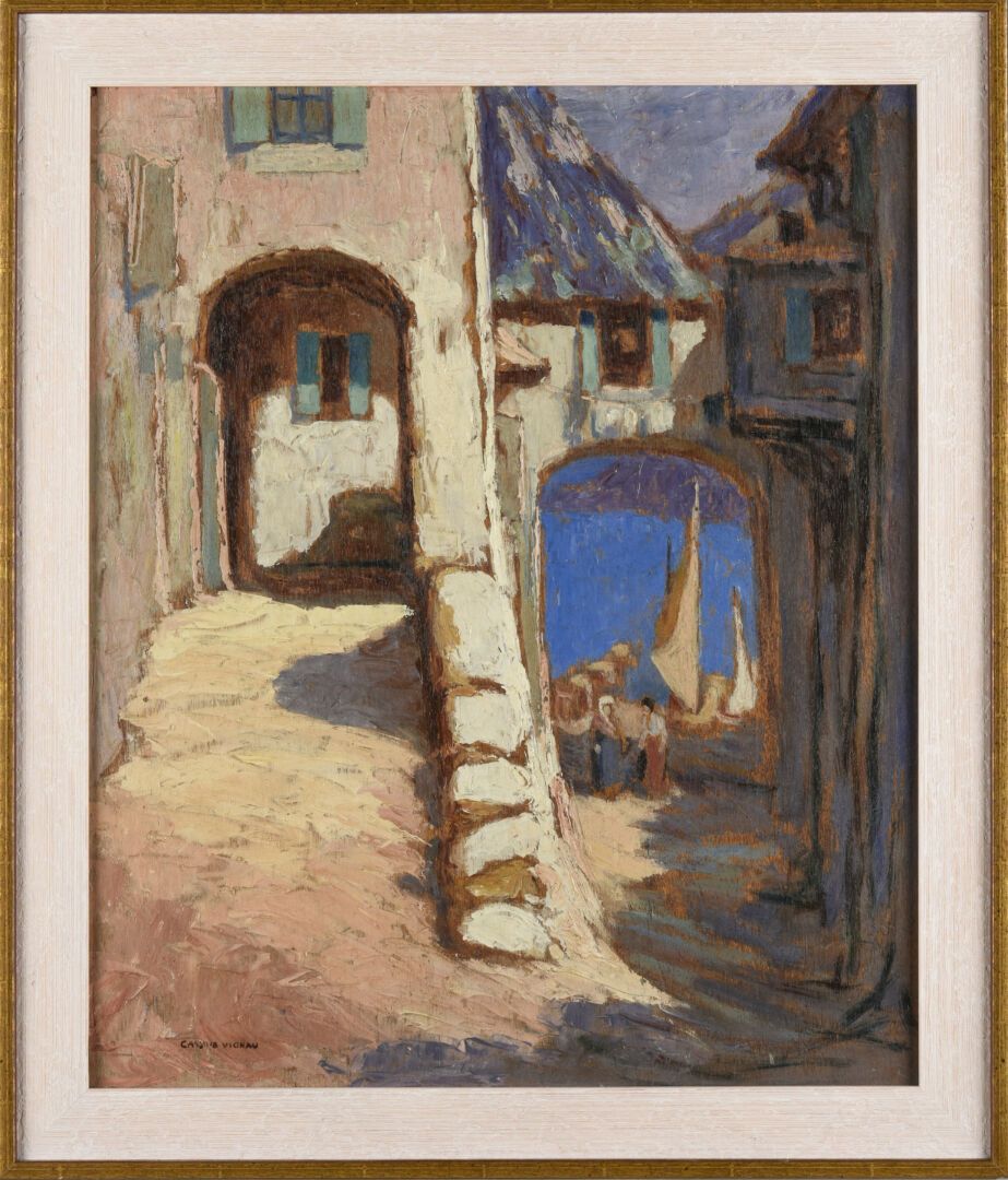Null Marcel CASSIUS-VIGNAU
Street view in Italy
Oil on canvas
Signed lower right