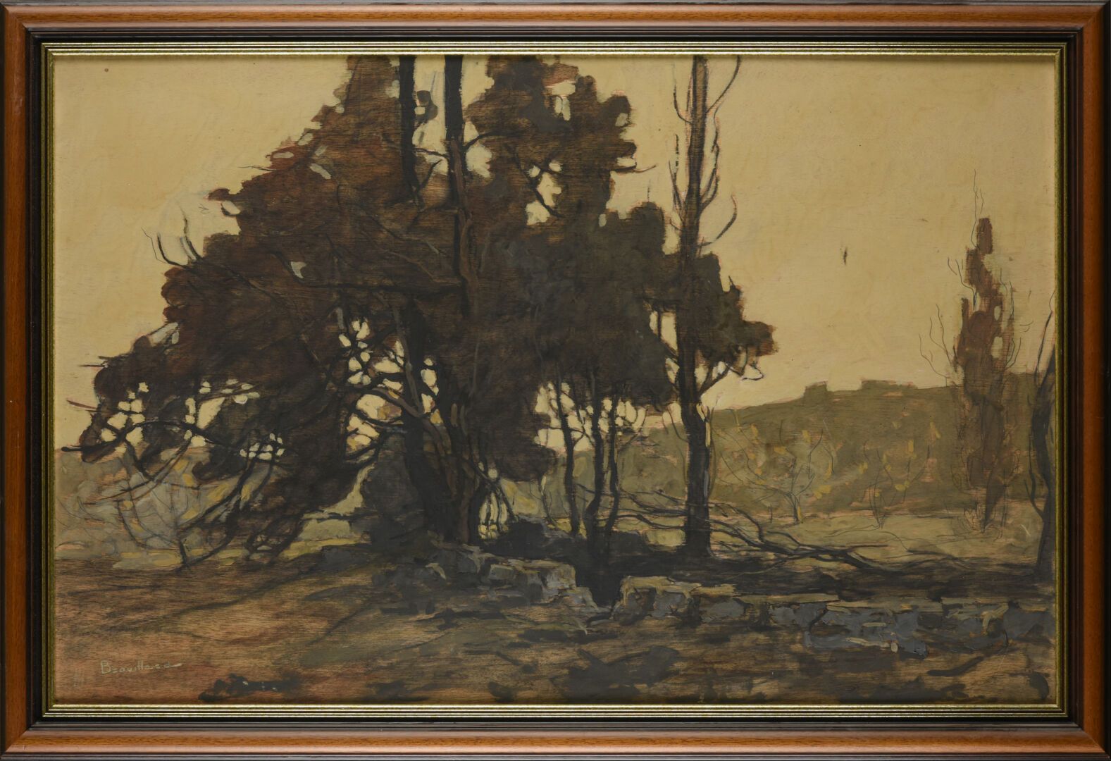 Null Eugène BROUILLARD (1870-1950) 
Vallon de Poleymieux 
Huile sur panneau 
Sig&hellip;