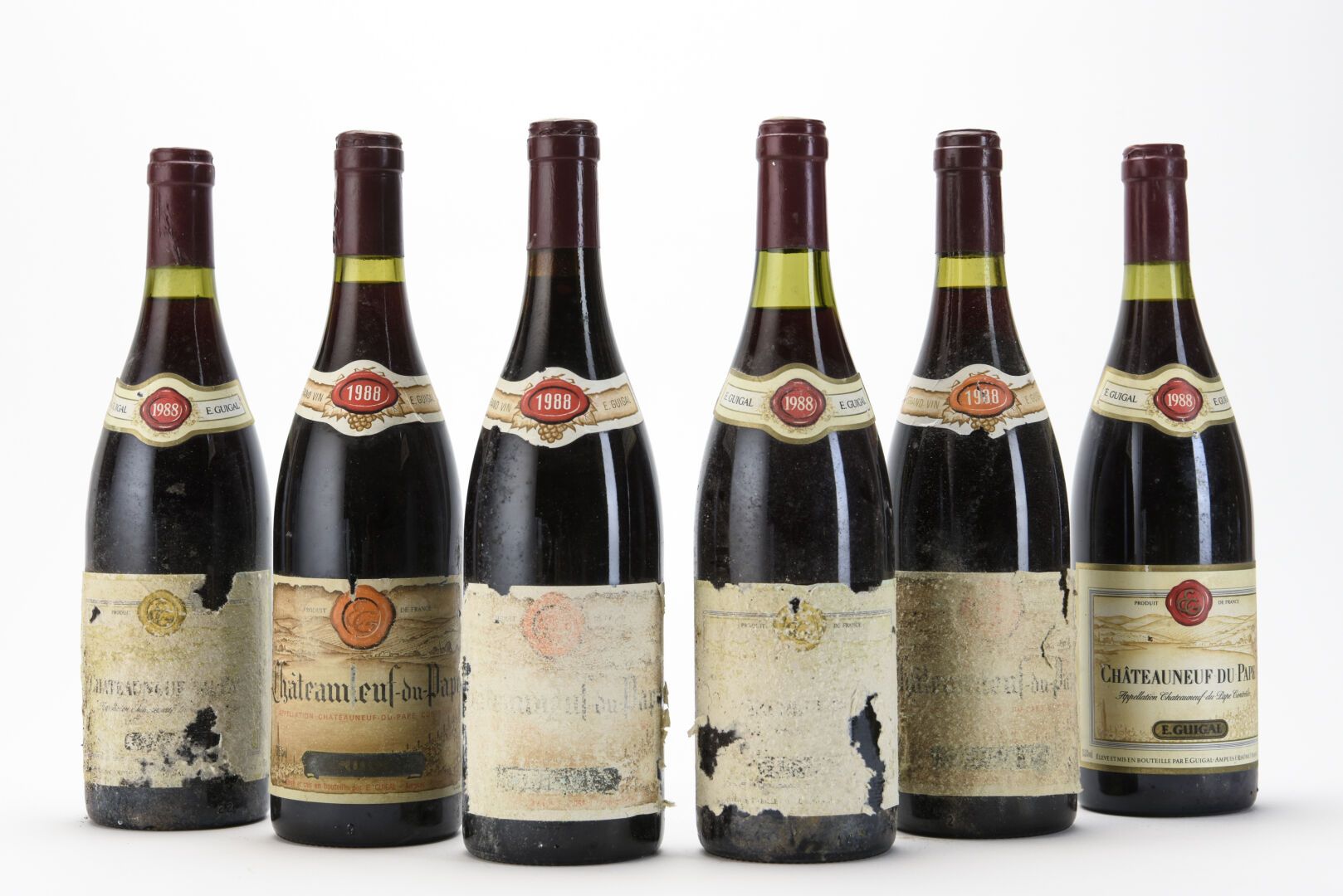 Null 6 B CHÂTEAUNEUF DU PAPE Rouge (2 e.A; 4 e.T.A. Peu lisibles; 4 clm.A.) Guig&hellip;