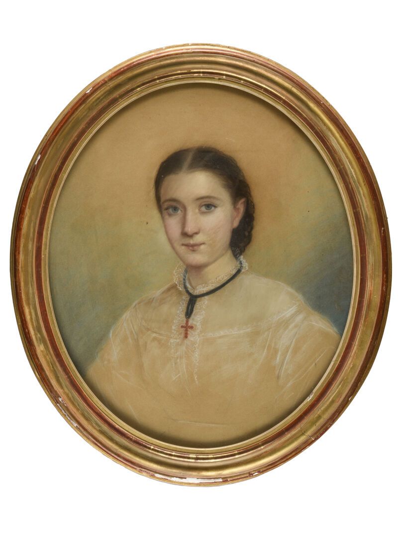 Null 朱丽叶-勒维斯
年轻的女人 
纸上粉彩和粉笔，有签名和日期 
63 x 52 cm