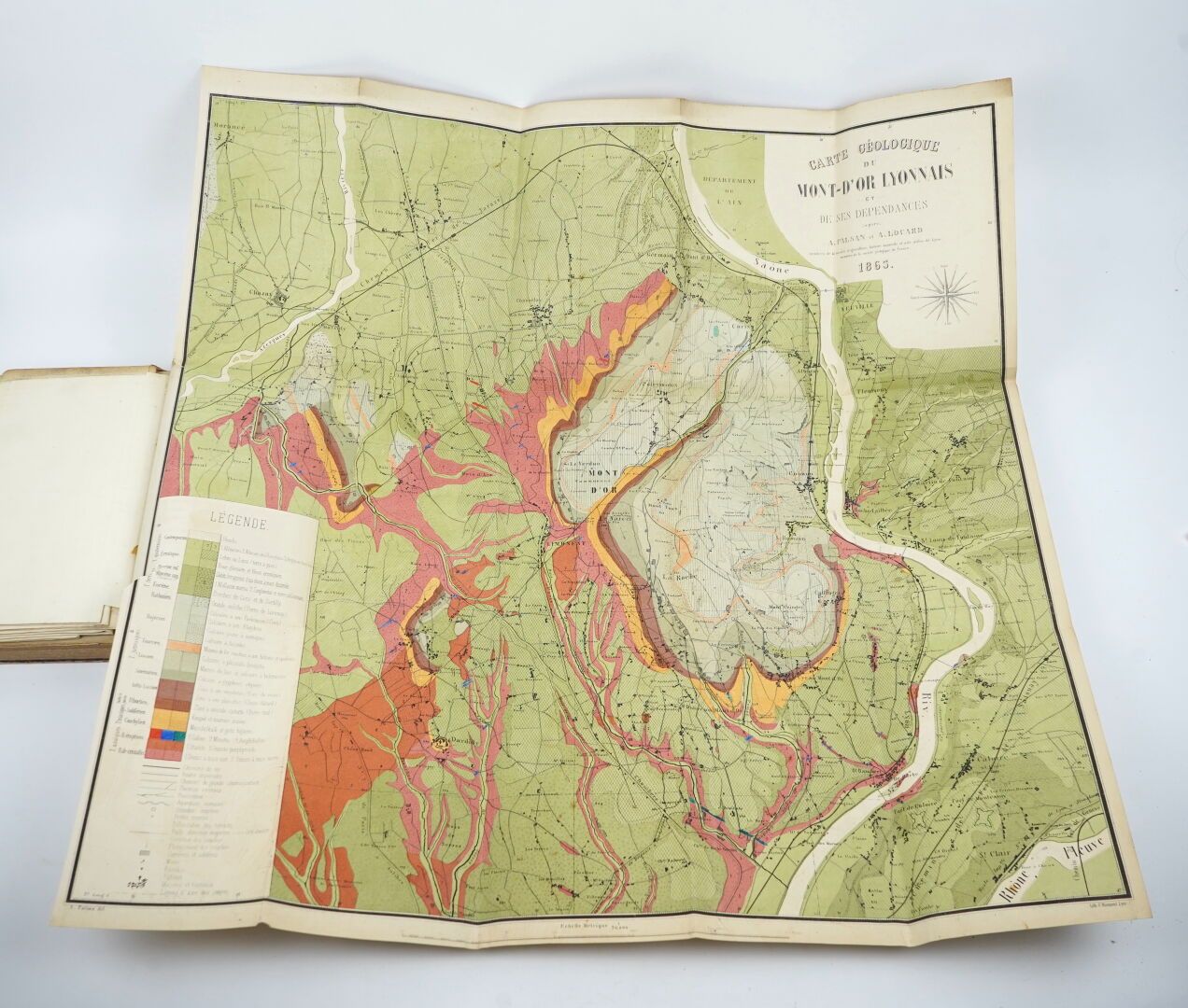 Null FALSAN (Albert) und LOCARD (Arnould): Monographie géologique du Mont d'Or L&hellip;
