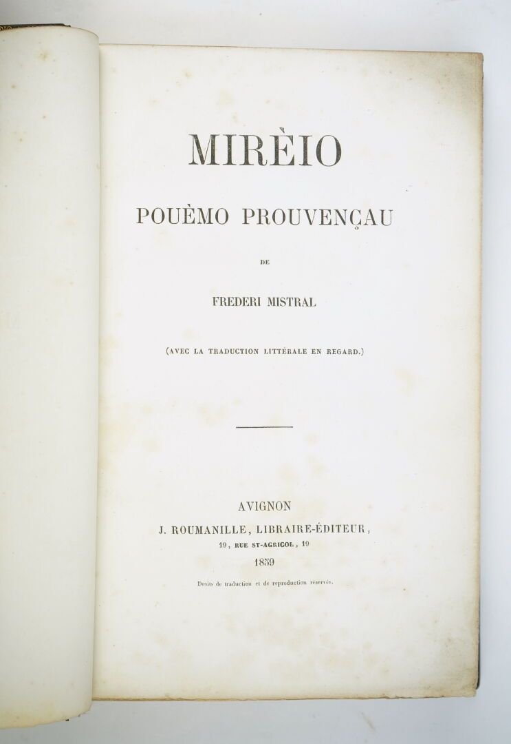 Null [普罗旺斯文学] MISTRAL (Frédéric)：Miréio pouémo prouvençau de Frederi Mistral（Ave&hellip;