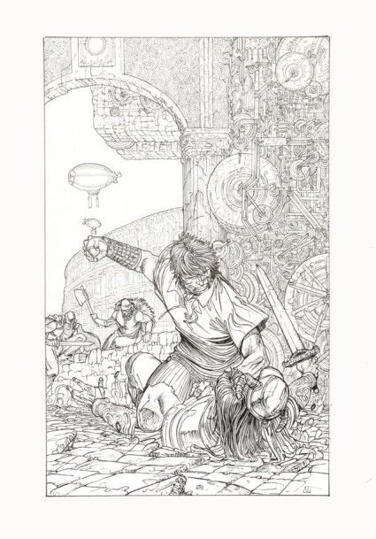 ALI ROBERTO "Hero of Alexandria", 2012. Crayon et encre de Chine sur papier. Cou&hellip;
