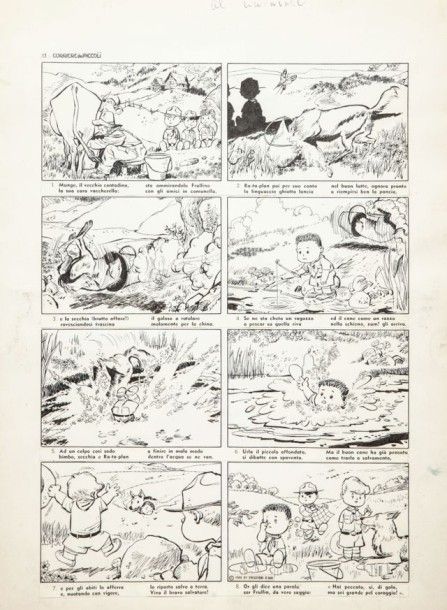 BATTAGLIA DINO "Ra-ta-plan", 1960. Encre de Chine sur papier. Illustration origi&hellip;