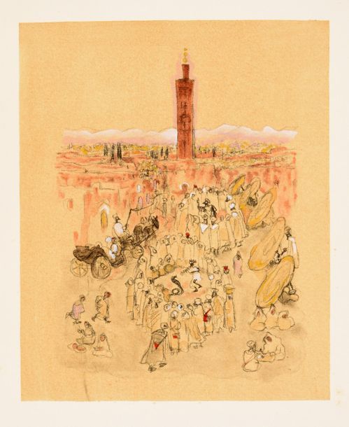 Jalabert Edon, Éliane JALABERT EDON, Eliane Marrakech. Douze dessins de E. Jalab&hellip;