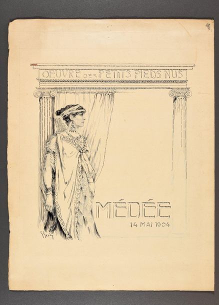 Laudy, Jean LAUDY, Jean "Médée. 14 mai 1904. Oeuvre des Petits Pieds nus". Dessi&hellip;
