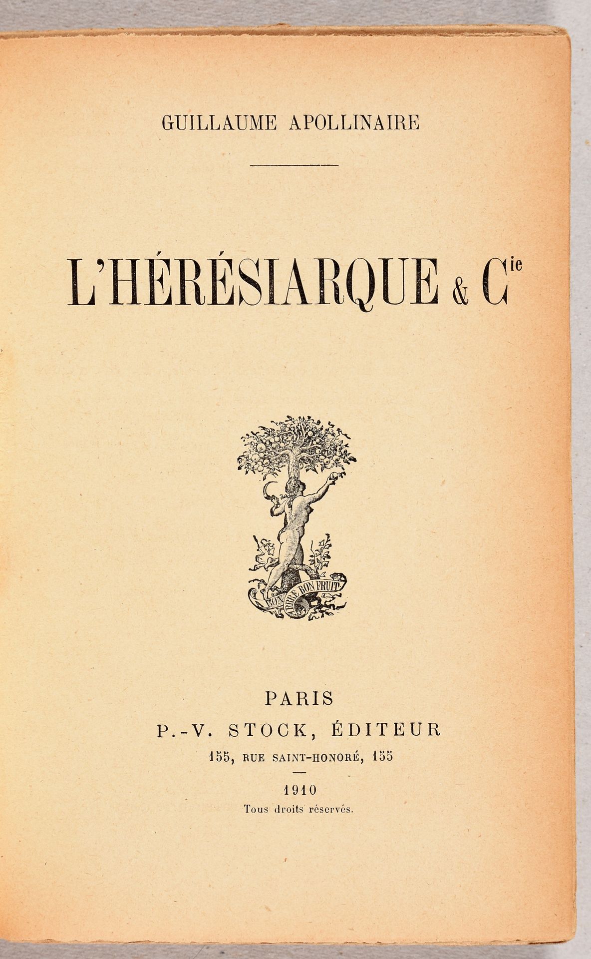 Alexeïeff, Alexandre APOLLINAIRE, Guillaume L’hérésiarque & Cie. Paris Stock 191&hellip;