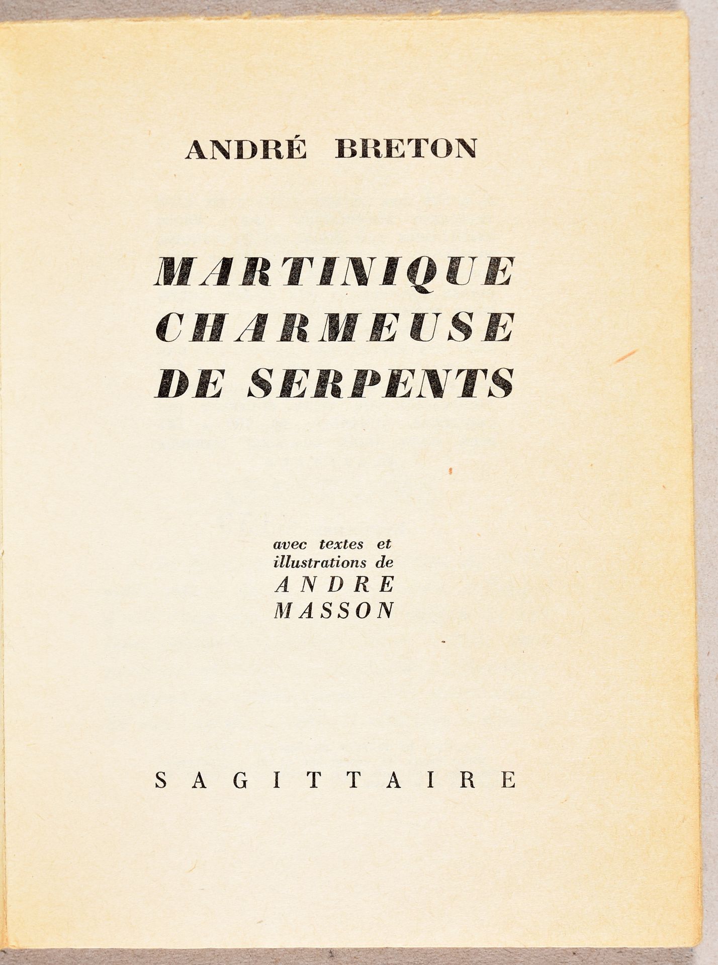 Masson, André ; Toyen BRETON, André; MASSON, André Martinique charmeuse de serpe&hellip;