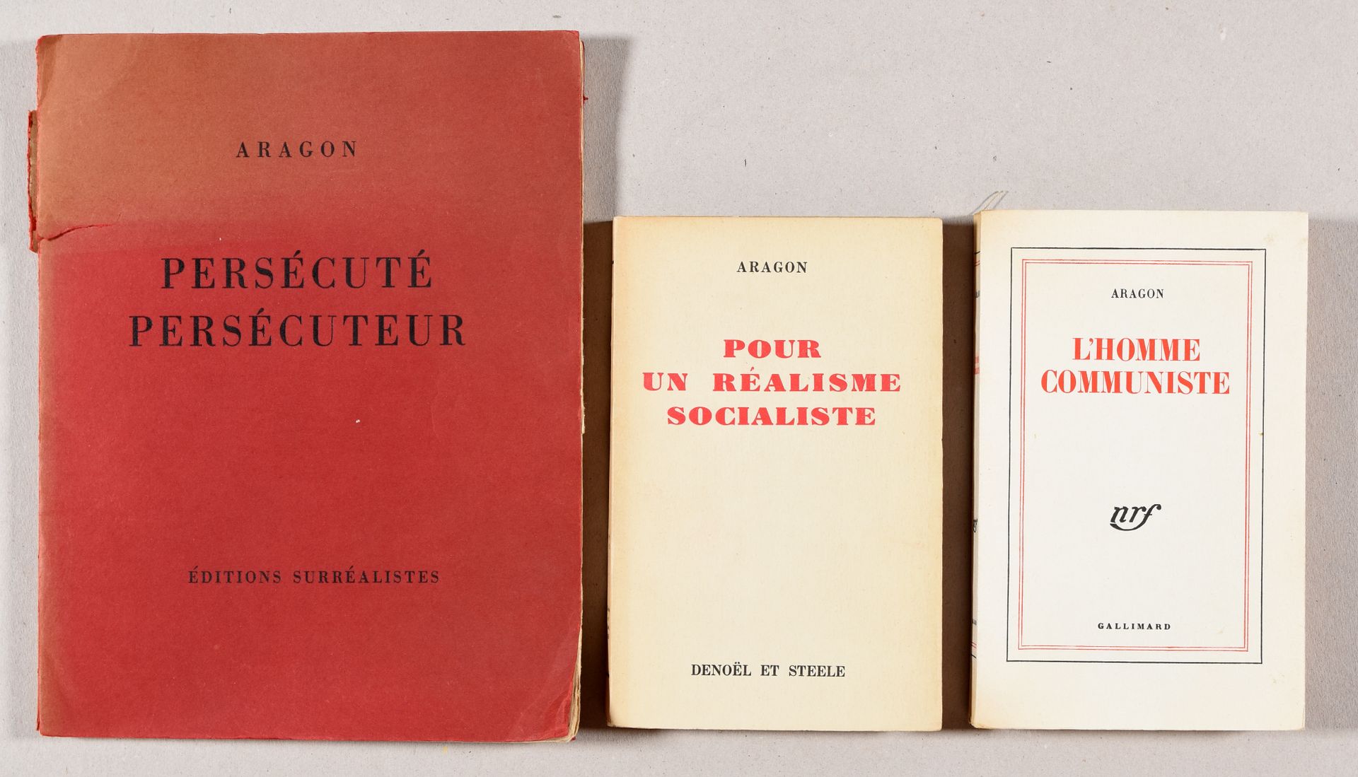 Null ARAGON, Louis L'homme communiste. (Paris) Gallimard (1946) In-12. Br., couv&hellip;
