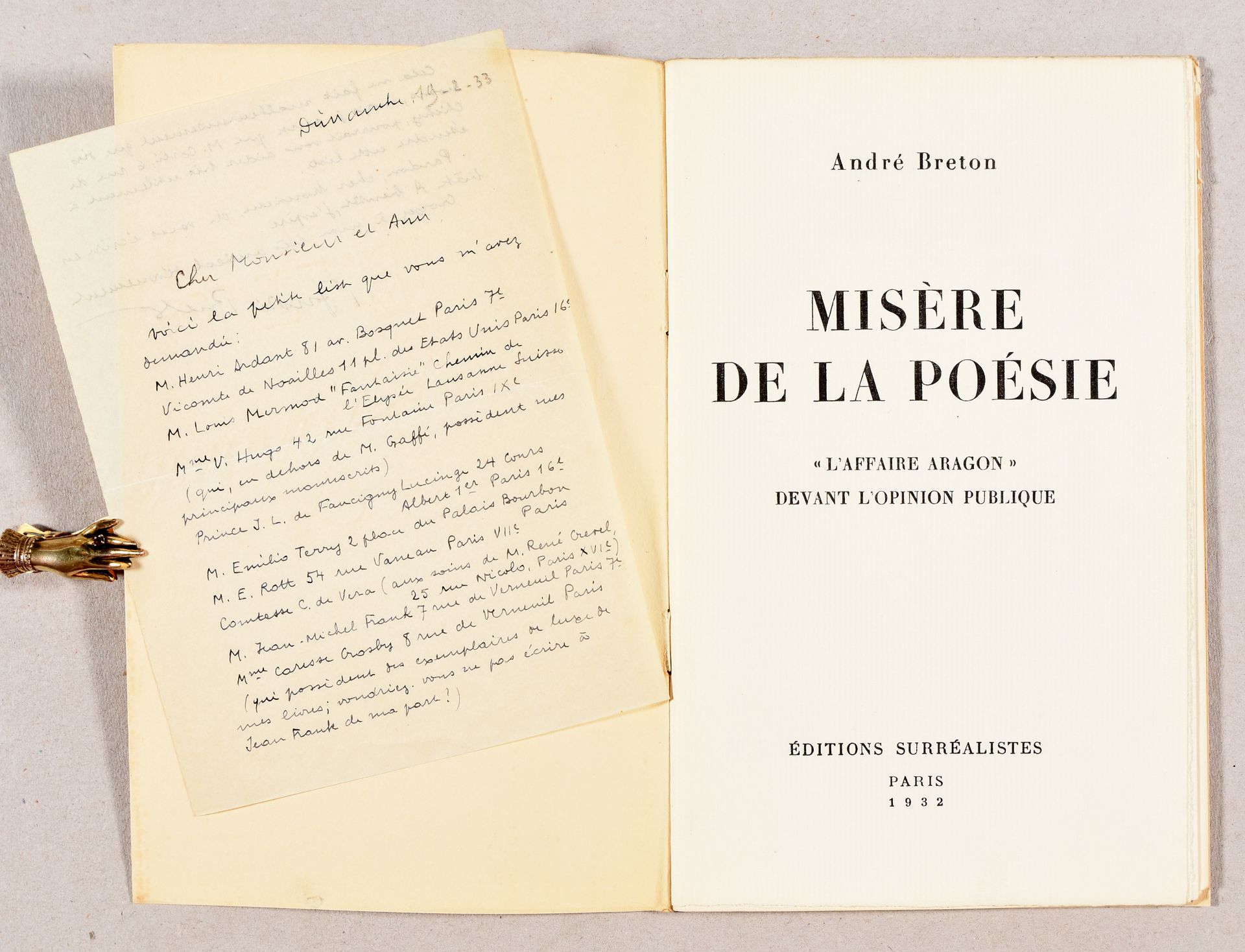 Null BRETON, André Misère de la poésie. "L'affaire Aragon" devant l'opinion publ&hellip;