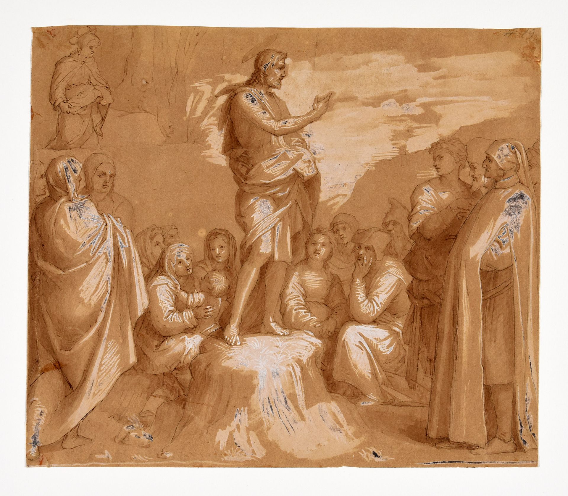 Del Sarto, Andrea DEL SARTO, Andrea (after) John the Baptist preaching.19世纪 素描，钢&hellip;