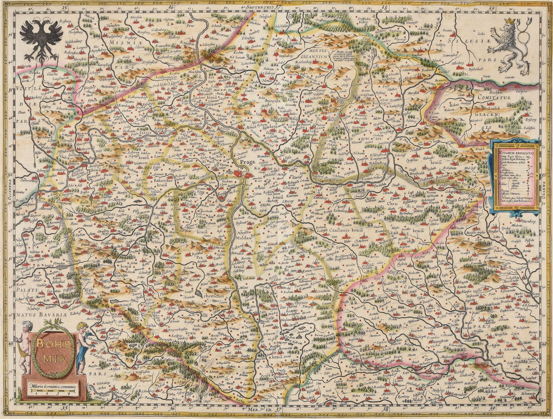 Null 3 maps. 16th-17th c Engr., various sizes and conditions. 1. Bohemia from Bl&hellip;