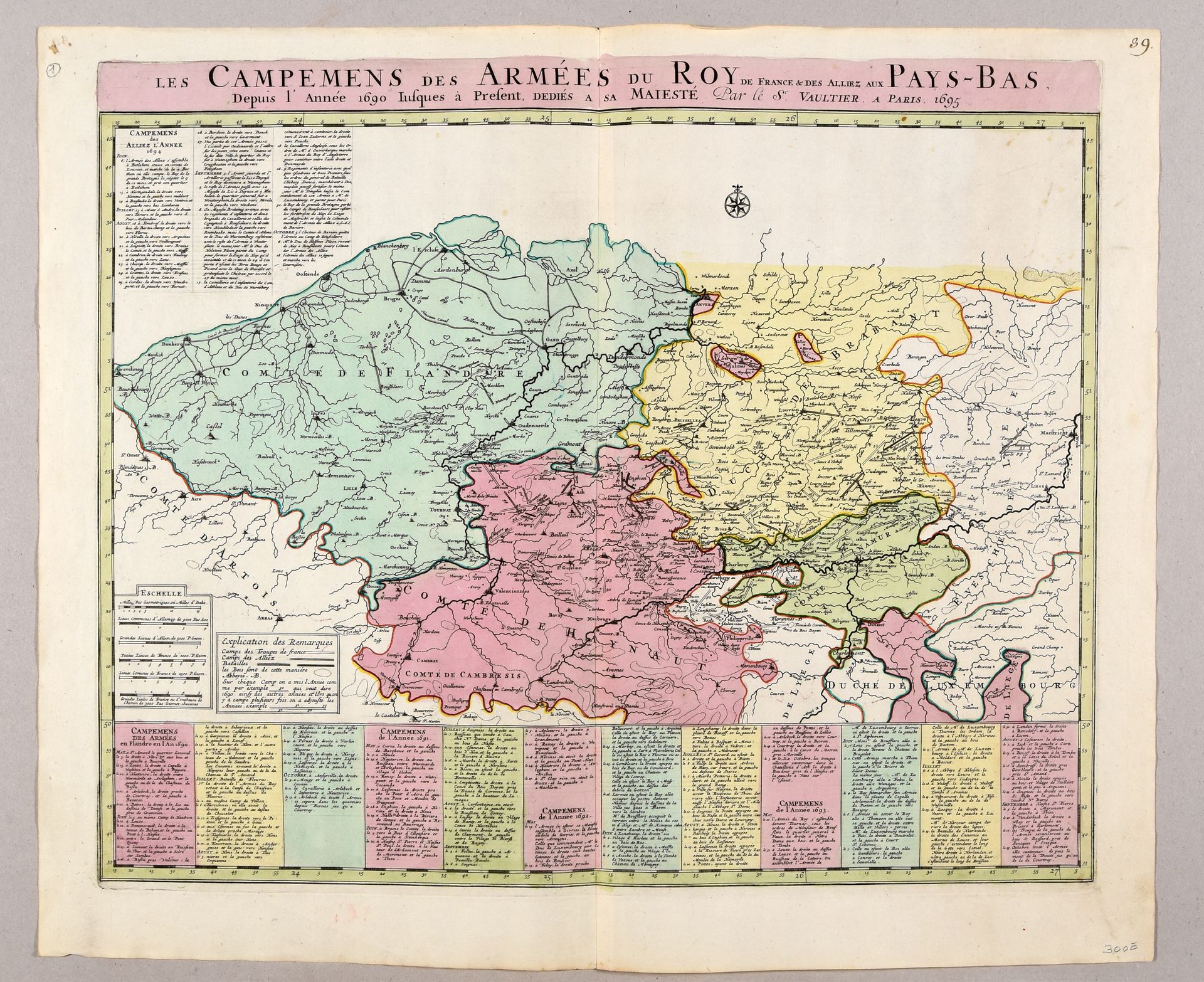 Null 4张地图。Ducatus Brabantiae nova tabula [...] 。纽伦堡，J.B. Homann, s.D.- 2. 法兰西王室军&hellip;