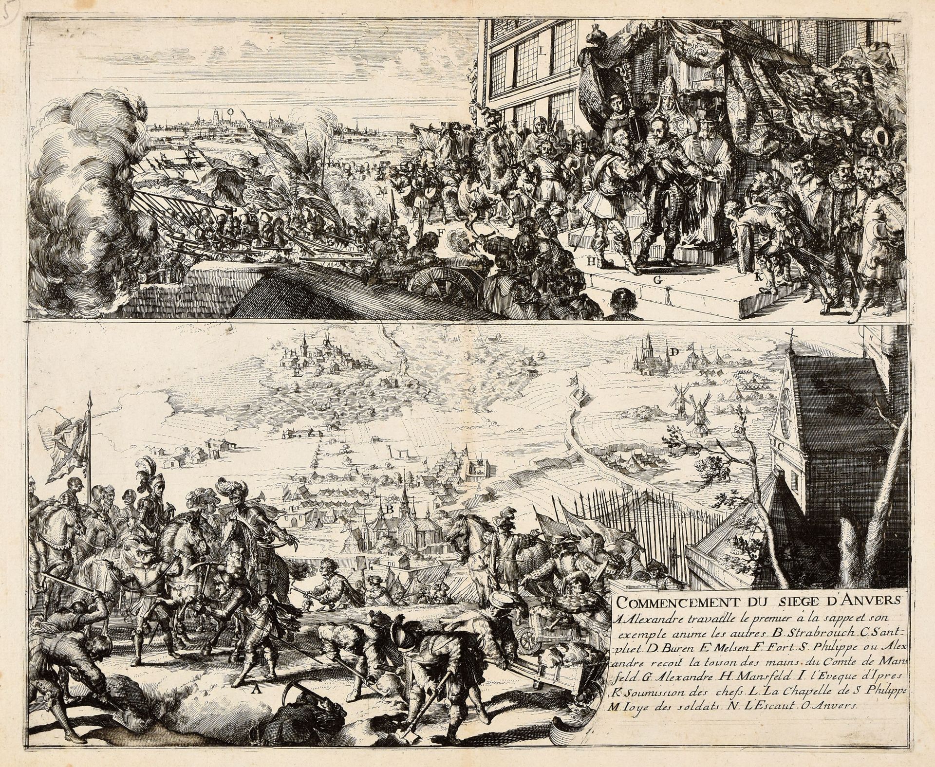 Null DE HOOGHE, Romeyn. 6 engr. From the Spanish series "Guerres de Flandres". E&hellip;