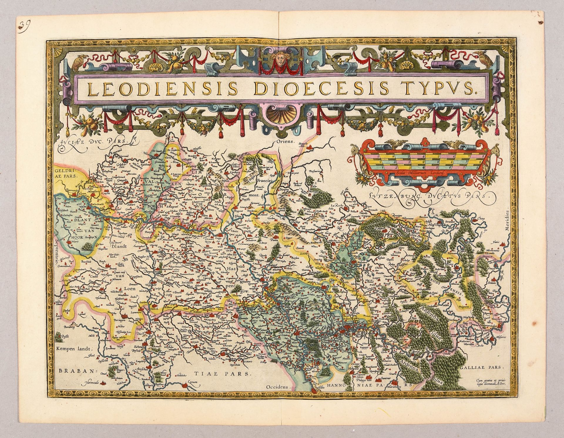 Null 2张地图。1 Ortelius, A. - Leodiensis dioecesis typus.安特卫普，A. Ortelius，16世纪。38 x&hellip;