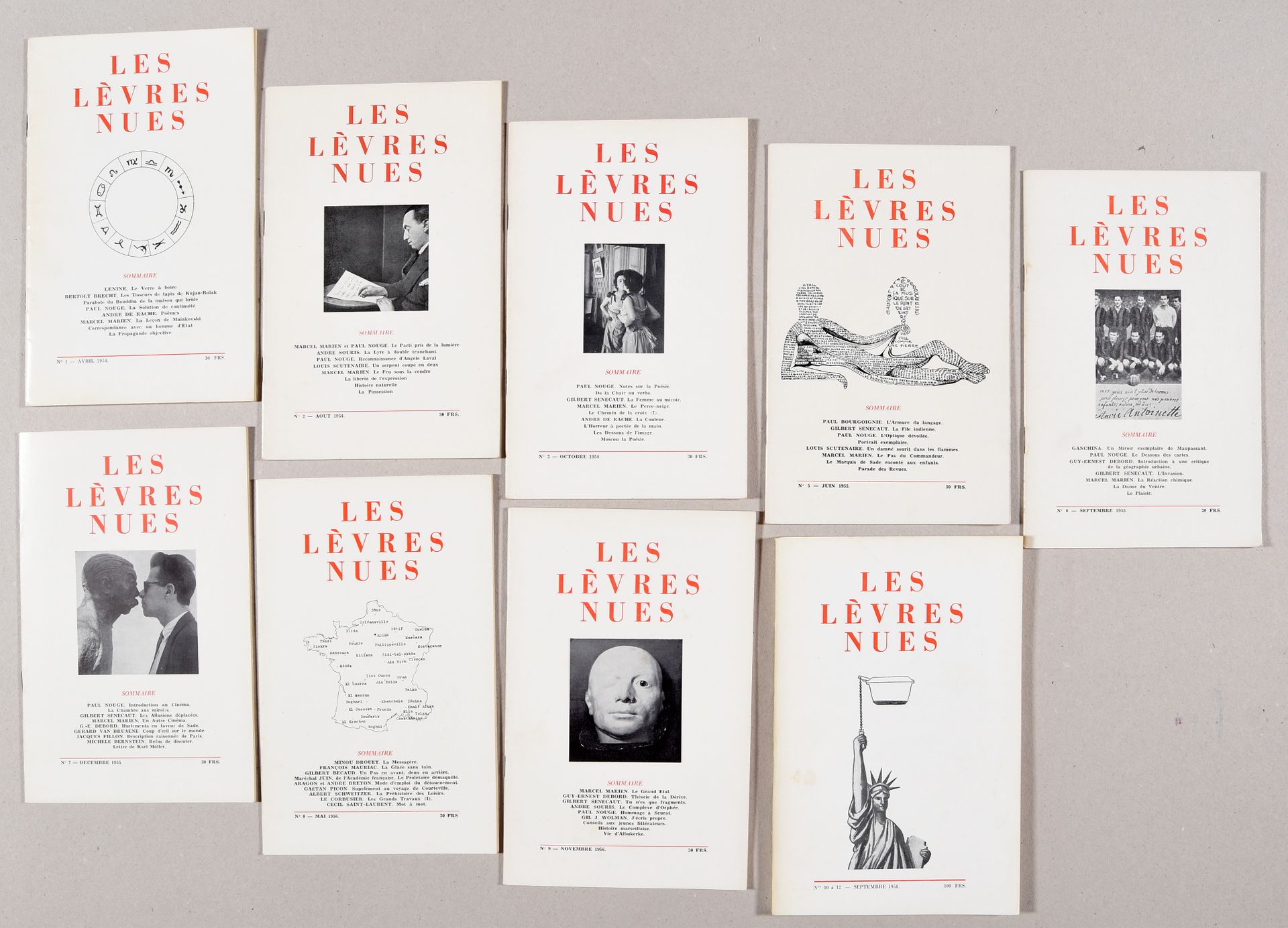 Mariën, Marcel 3 series of publications. Brussels Les Lèvres nues [Marcel Mariën&hellip;