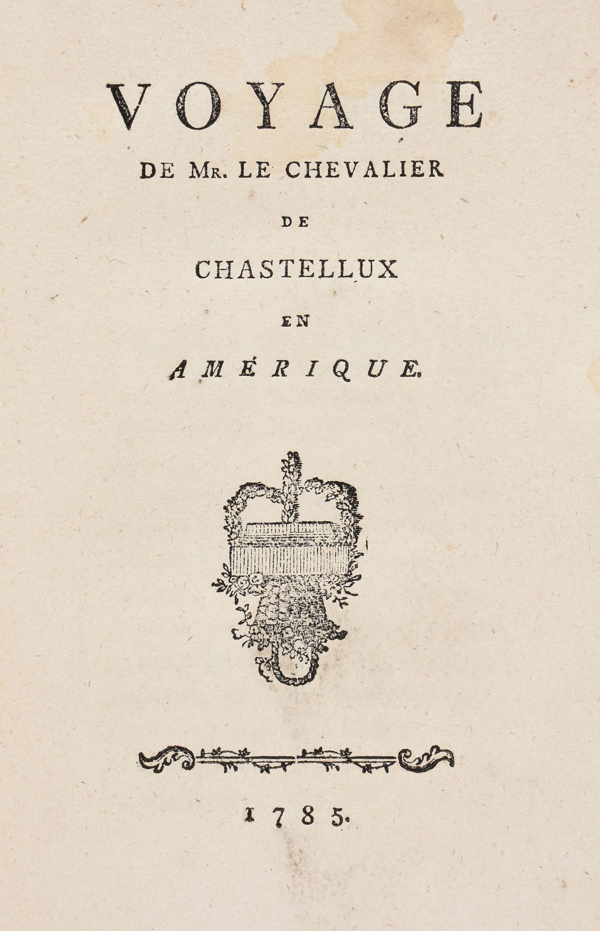 Null CHASTELLUX, François-Jean de Voyage de Mr. Le chevalier de Chastellux en Am&hellip;