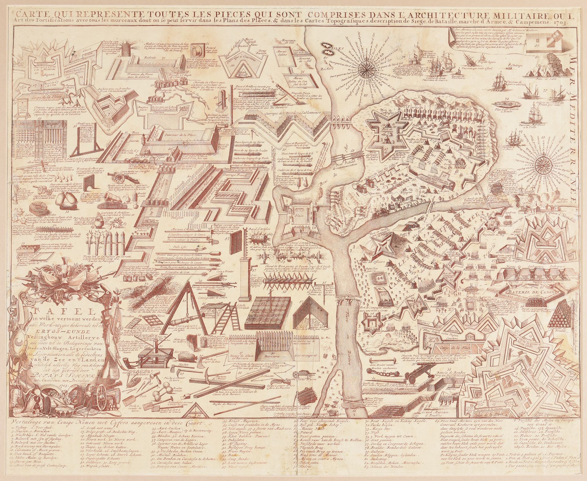 Null SCHENCK, Petrus Carte qui represente toutes les pièces qui sont comprises d&hellip;