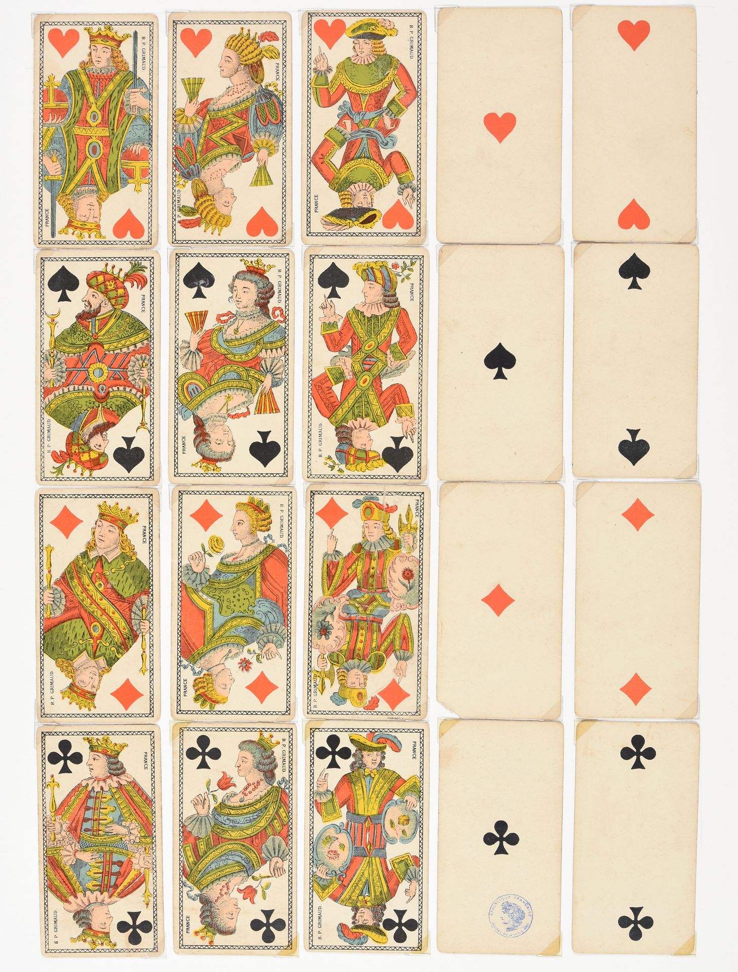 Null Spiel im Tarot-Format. Frankreich B.-P. Grimaud [c. 1890] Mit 2 Köpfen, Chr&hellip;