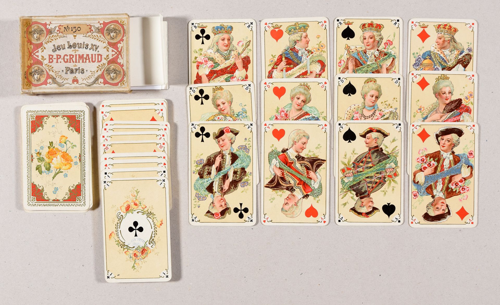 Null "Spiel Louis XV". Paris B.-P. Grimaud [c. 1890] À 2 têtes, chromolith., 9,2&hellip;