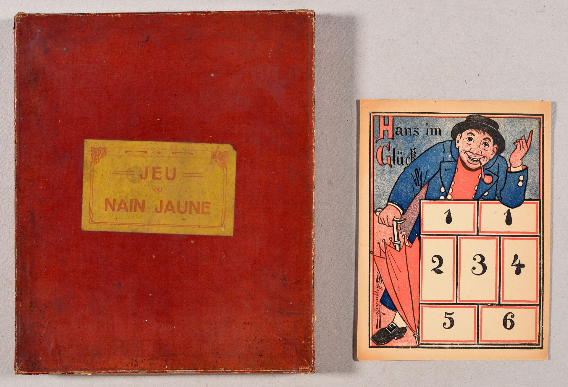 Null "黄矮人游戏"。20世纪初，铬石和黄金游戏板，29,3 x 24厘米。5个可拆卸的隔间，其中一个是菱形的，±14 x 11,5厘米。装在原来的滑套里，&hellip;
