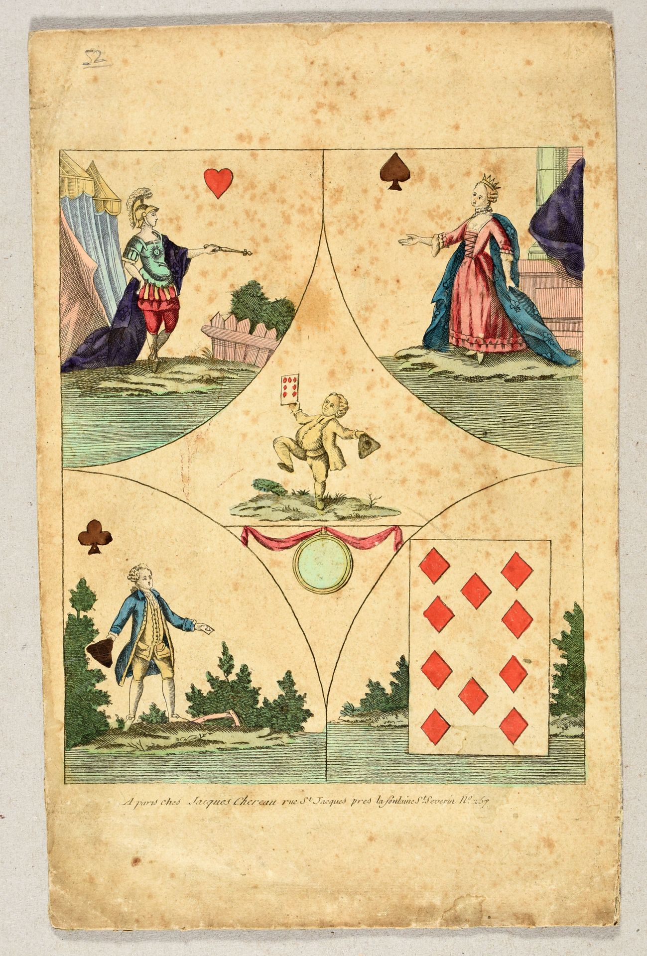 J. Chéreau 
Tablero de juego Lindor o Enano Amarillo (sin título). París J. Chér&hellip;