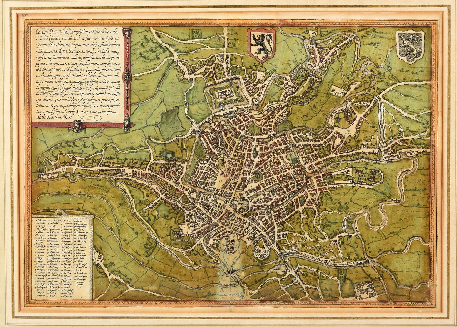 Null HOGENBERG, Frans Gandavum, amplissima Flandriae urbs. [Colonia s.N. 1572-16&hellip;