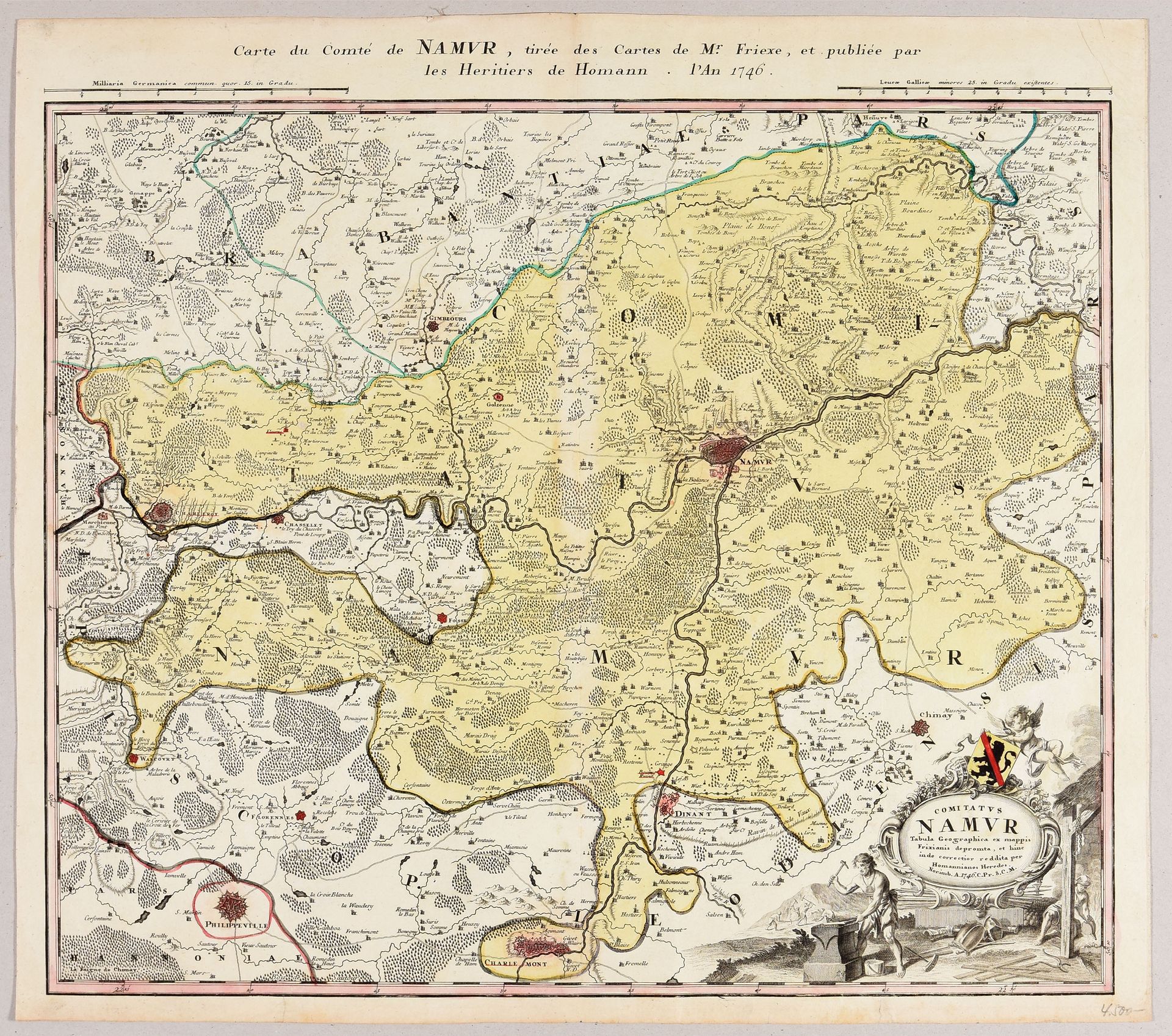 Null 11 maps. Various sizes and conditions. 1. Mercator, G. - Namurcum comitatus&hellip;