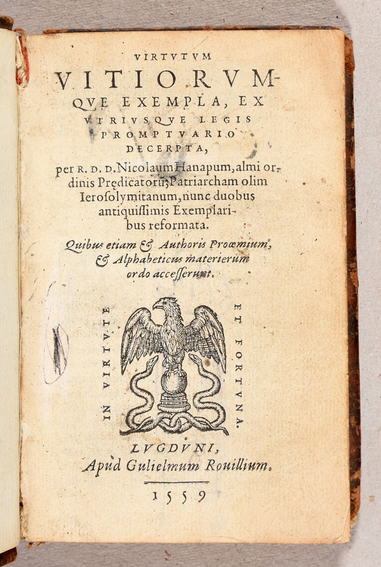Null NICOLAUS HANAPUS Virtutum vitiorumque exempla, ex utriusque legis promptuar&hellip;