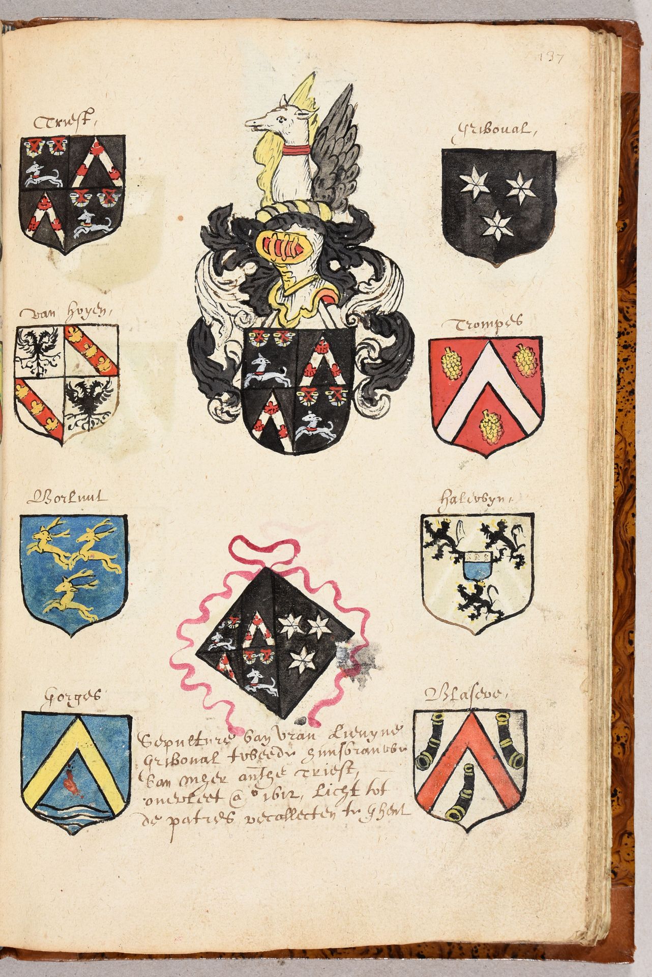 Null Armorial of Flemish noble families, mainly from Ghent. 17th c Folio: [104] &hellip;