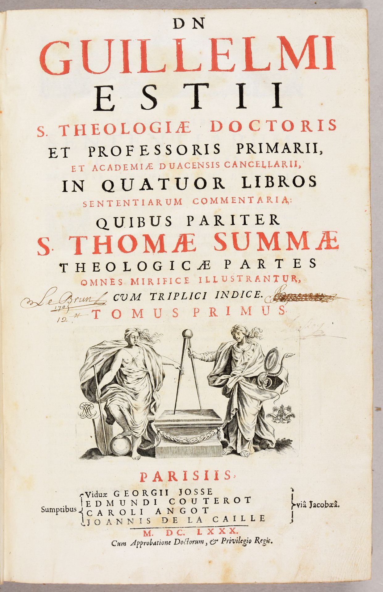 Null ESTIUS, Guilielmus In quatuor libros sententiarum commentaria: quibus parit&hellip;