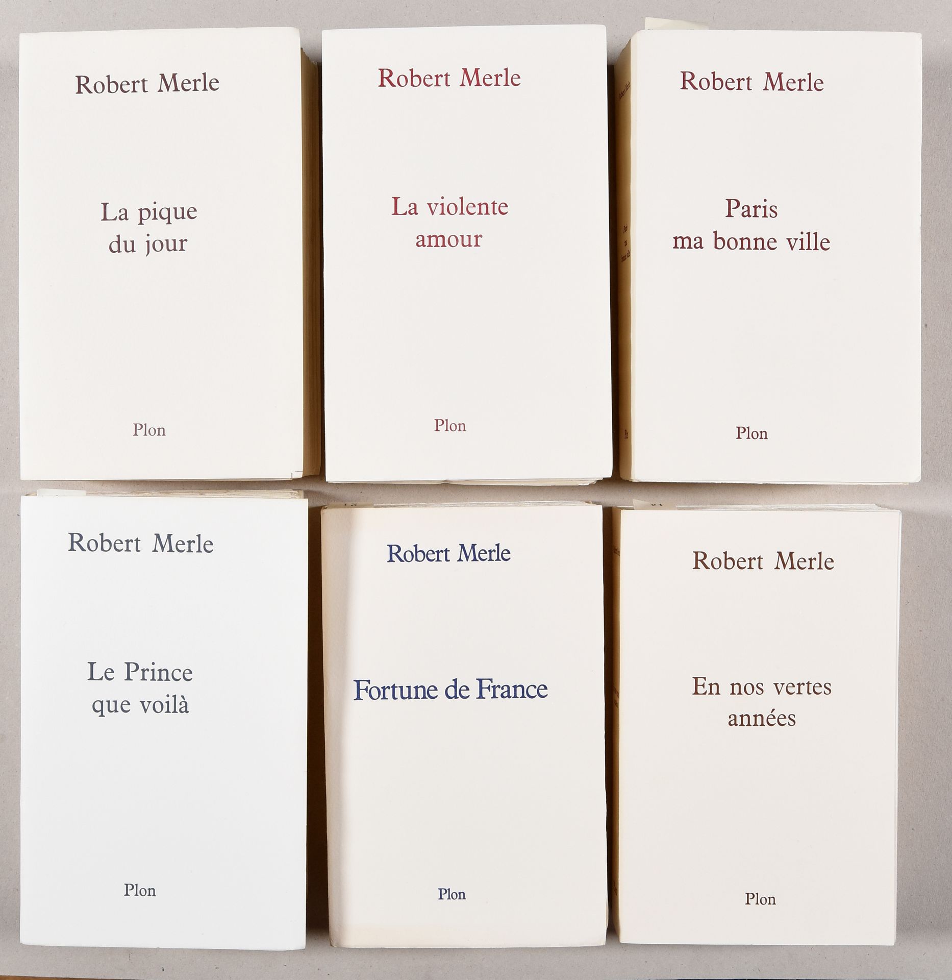 Null MERLE, Robert Fortune de France. (Paris) Plon 6 vol. In-8° (part. Non coupé&hellip;