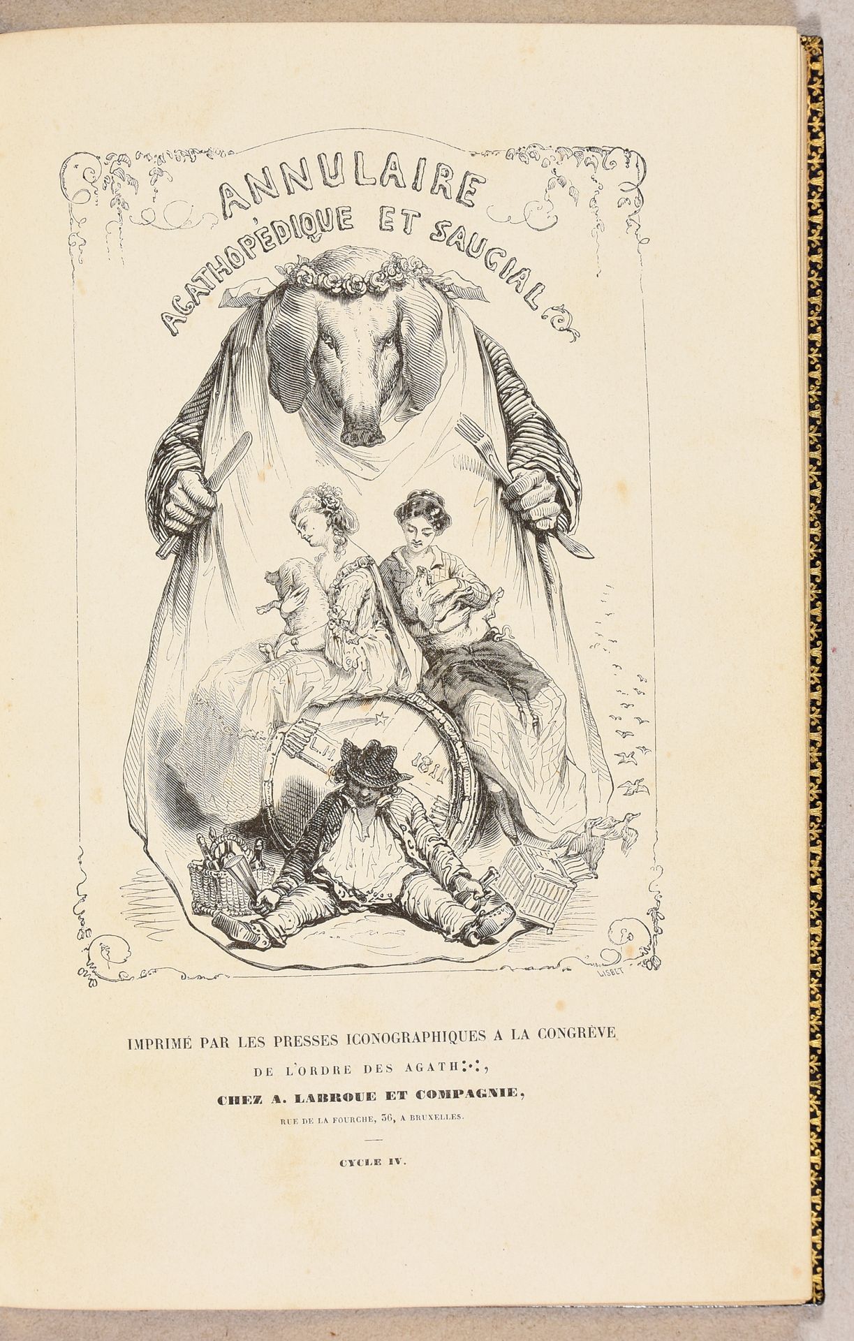 Null Annulaire agathopédique et saucial, 1849. Bruxelles "imprimé par les presse&hellip;