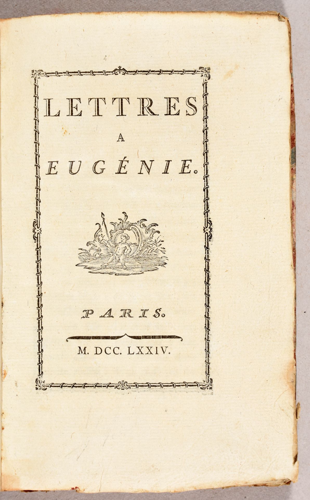 Null [LIGNE, Charles-Joseph, prince de] Lettres à Eugénie.巴黎 [即列日普隆托] 1774 In-8°&hellip;