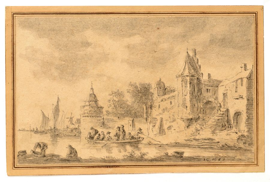 Van Goyen, Jan Josefsz. Van Circle of GOYEN, Jan Josefsz. [View of Dordrecht wit&hellip;