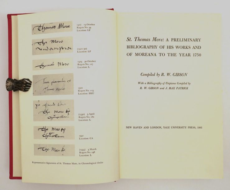Null GIBSON, R.W. St. Thomas More. A preliminary bibliography of his works and o&hellip;