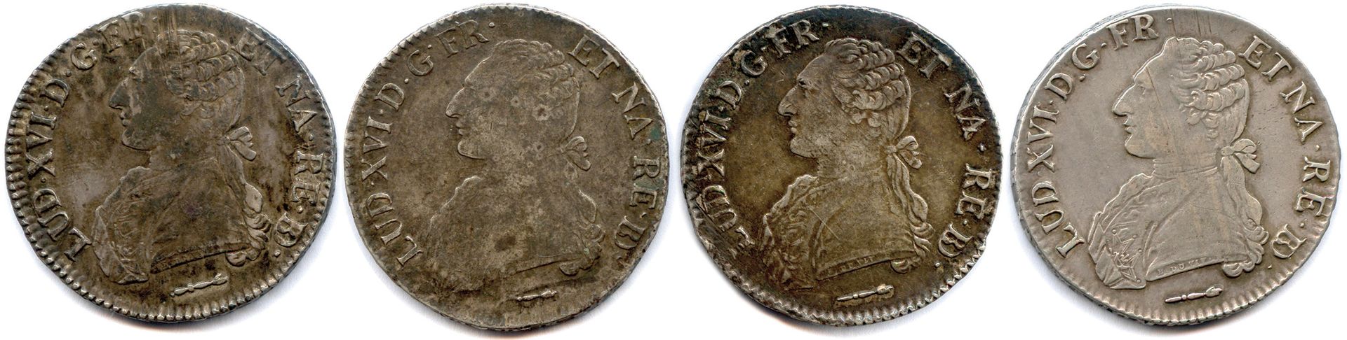 Null LUIGI XVI 1774-1793

Quattro scudi di Bearn con allori: 1784 (2 copie), 178&hellip;