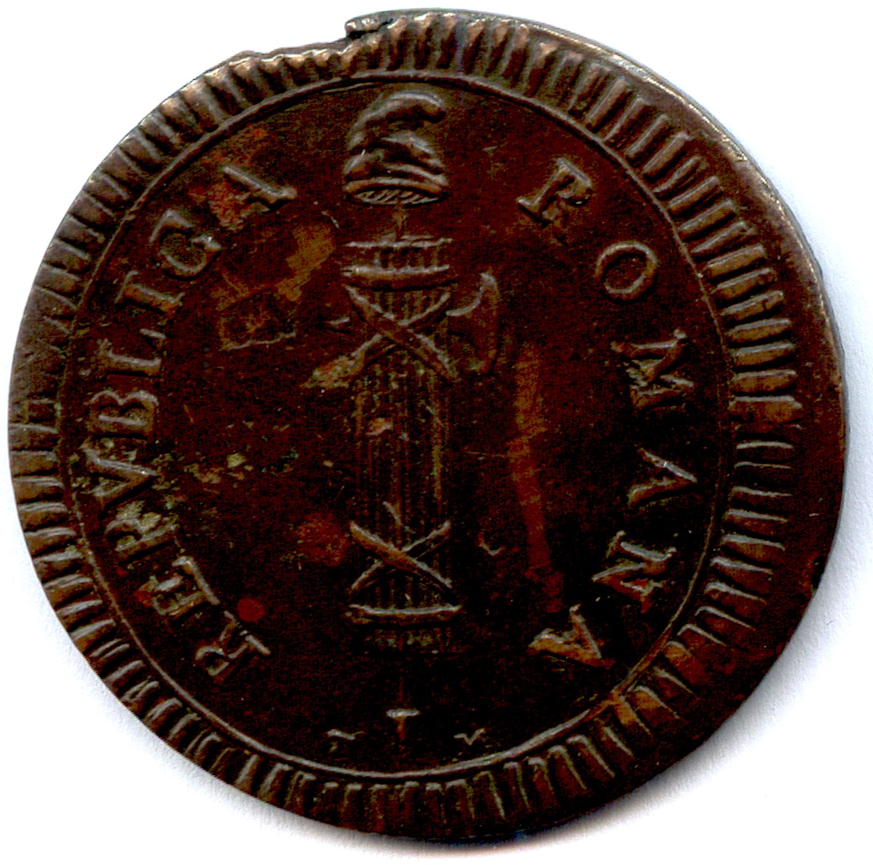 Null ROMAN REPUBLIC 1798-1799

Due Baiocchi undated (1798). Rome. 

(13,76 g) VG&hellip;