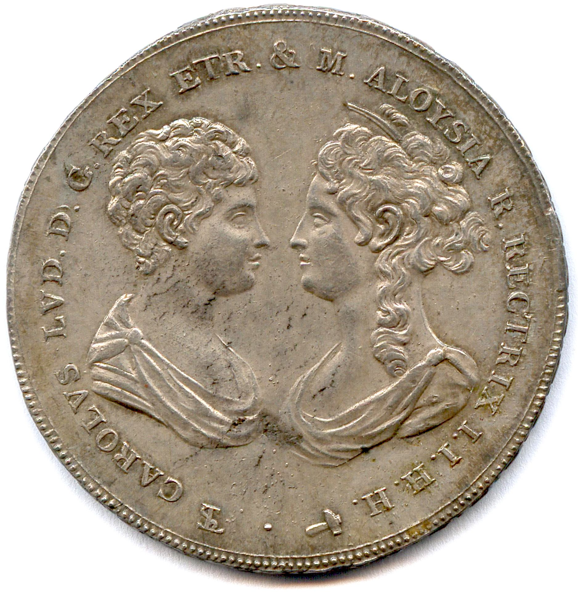 Null 查尔斯-路易斯-德-波旁

STRUCTURE国王和MARIE-LOUISE摄政王

1803-1807

10里拉银的Francescone

与半&hellip;