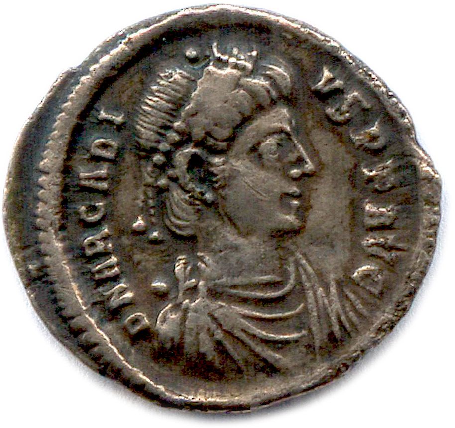 Null 东罗马皇帝阿尔卡迪亚斯

395年1月17日-408年5月1日

d n arcadi-vs p f avg.他的半身像

戴帽，披肩，带盔甲。

R&hellip;