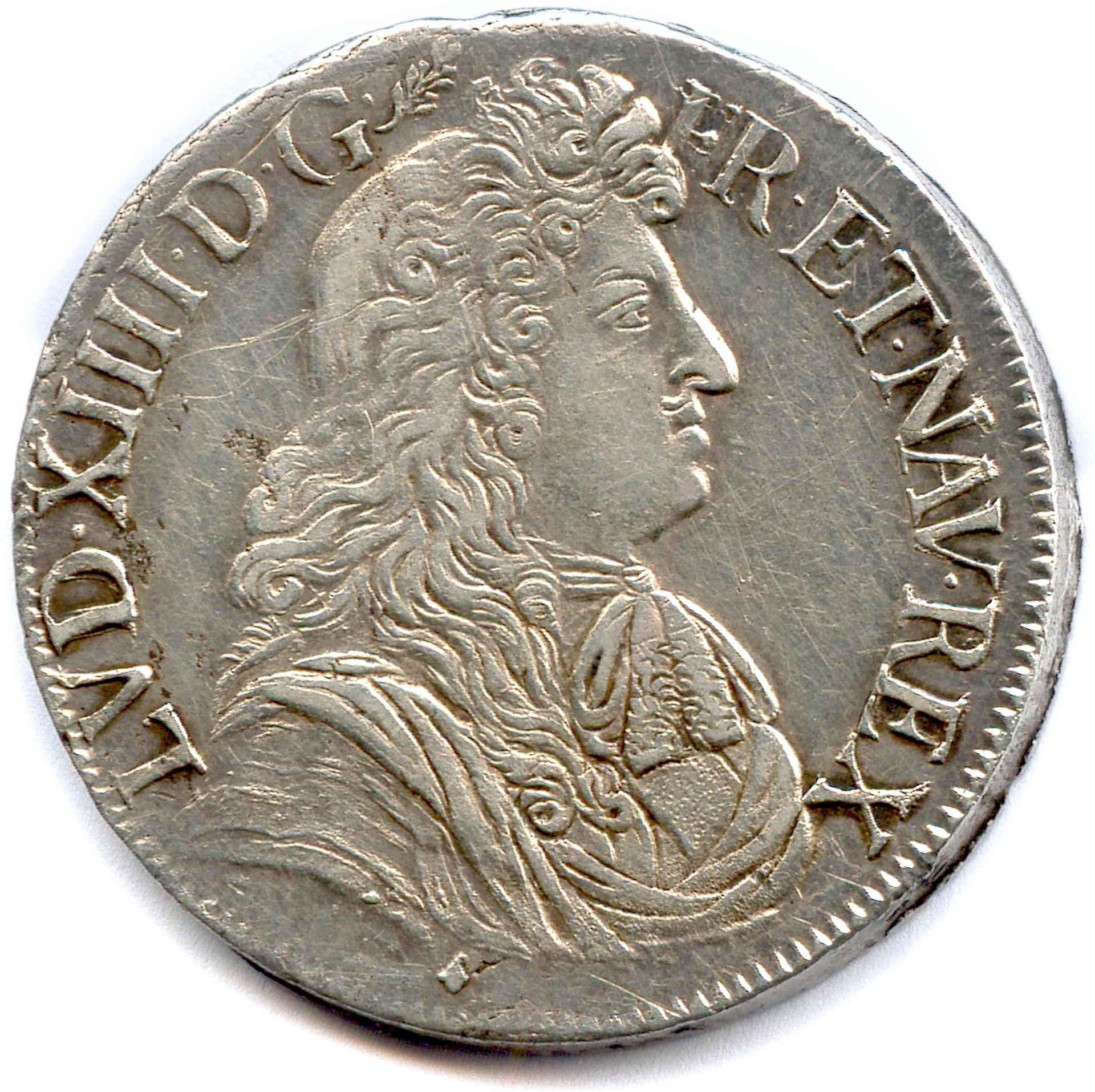 Null 路易斯十四世 1643-1715

Écu à la Cravate（Warin的第二期）1680 & = Aix.

(27,32 g) Gad 2&hellip;