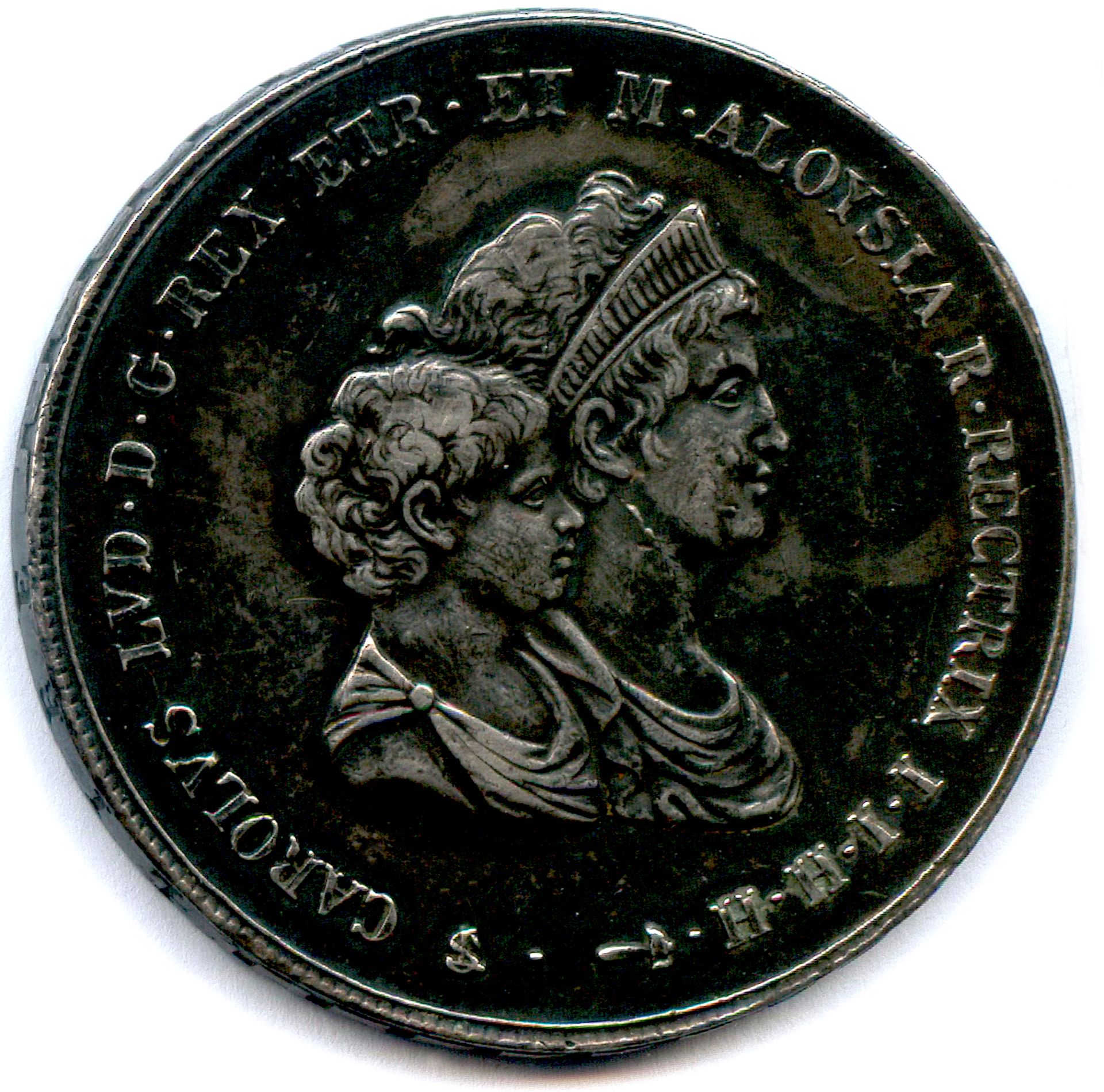 Null 查尔斯-路易斯-德-波旁

STRUCTURE国王和MARIE-LOUISE摄政王

1803-1807

Dieci Lire silver (10&hellip;