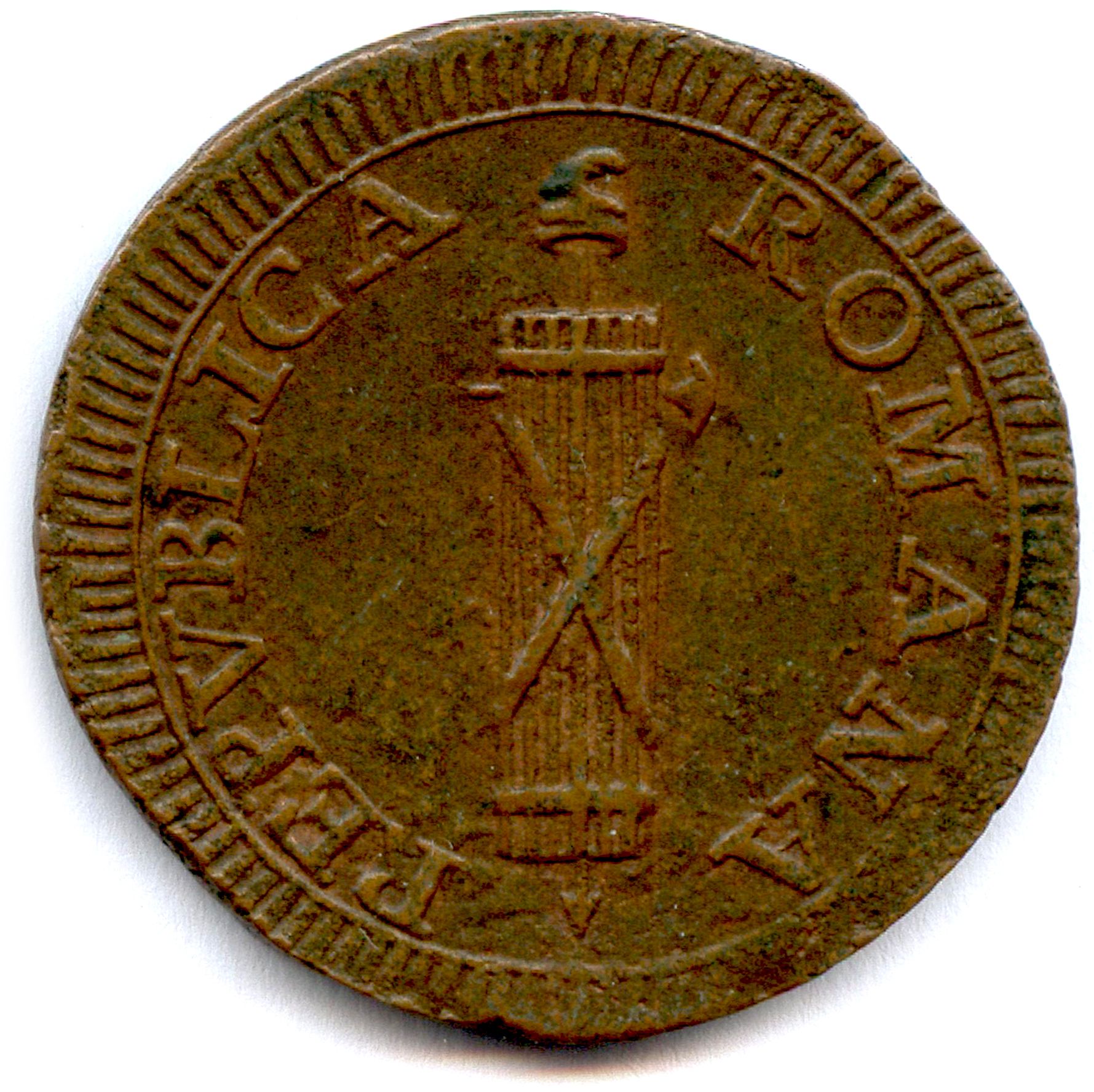 Null 1798-1799年罗马共和国

Due Baiocchi无日期（1798年）。费尔莫。

(18,11 g) VG 744

罕见。非常好/超级棒。
