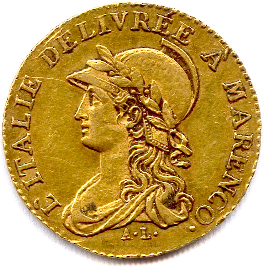 Null GAULE SUBALPINO Marengo 1800-1802

20 franchi o anno 9 (1800-1801) Torino. &hellip;