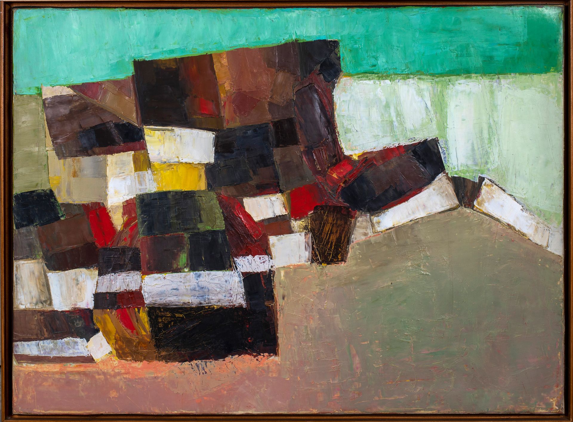 Null 米歇尔-法尔（1928-2009）。

克里夫。

布面油画。无符号。

60 x 81厘米。

美国的盒子。