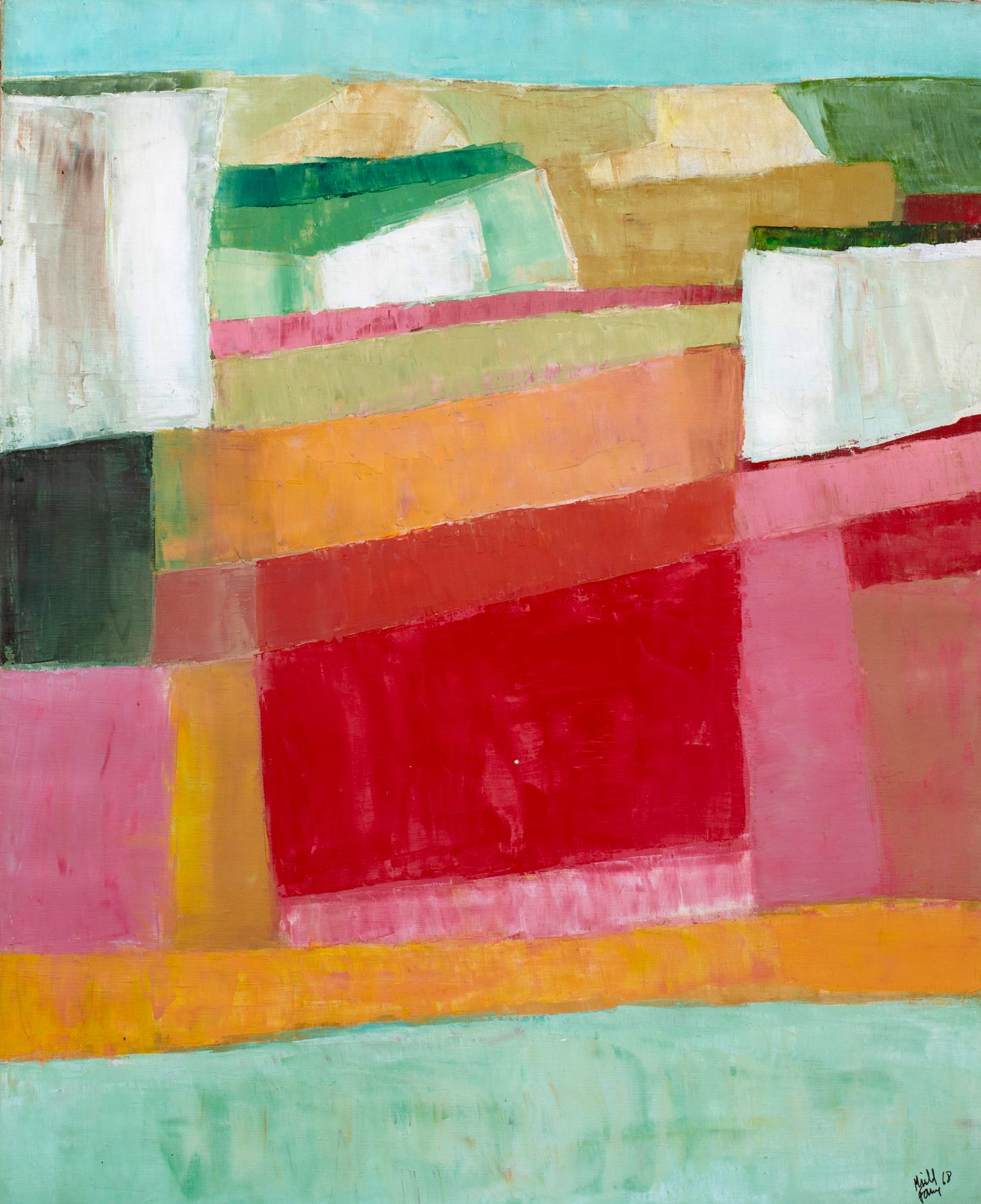 Null 米歇尔-法尔（1928-2009）。

Falaise, 1968.

布面油画。右下方有签名，日期为68。

73 x 60厘米。
