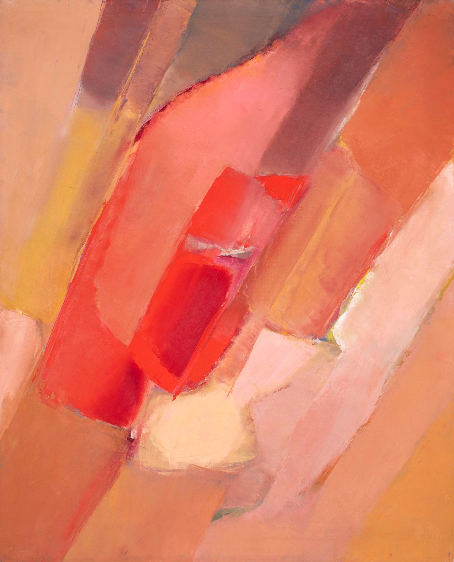 Null 米歇尔-法尔（1928-2009）。

红色和粉色组成，1972年。

布面油画。背面有签名和日期72。

100 x 81厘米。