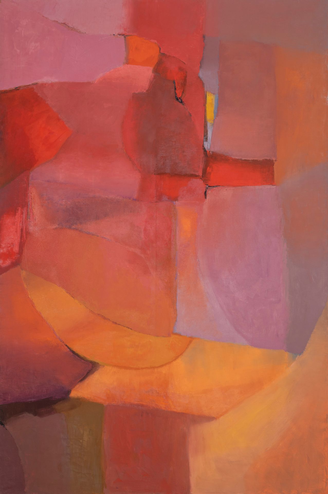 Null 米歇尔-法尔（1928-2009）。

橙色成分，1972年。

布面油画。背面有签名，日期为72。

195 x 130厘米。