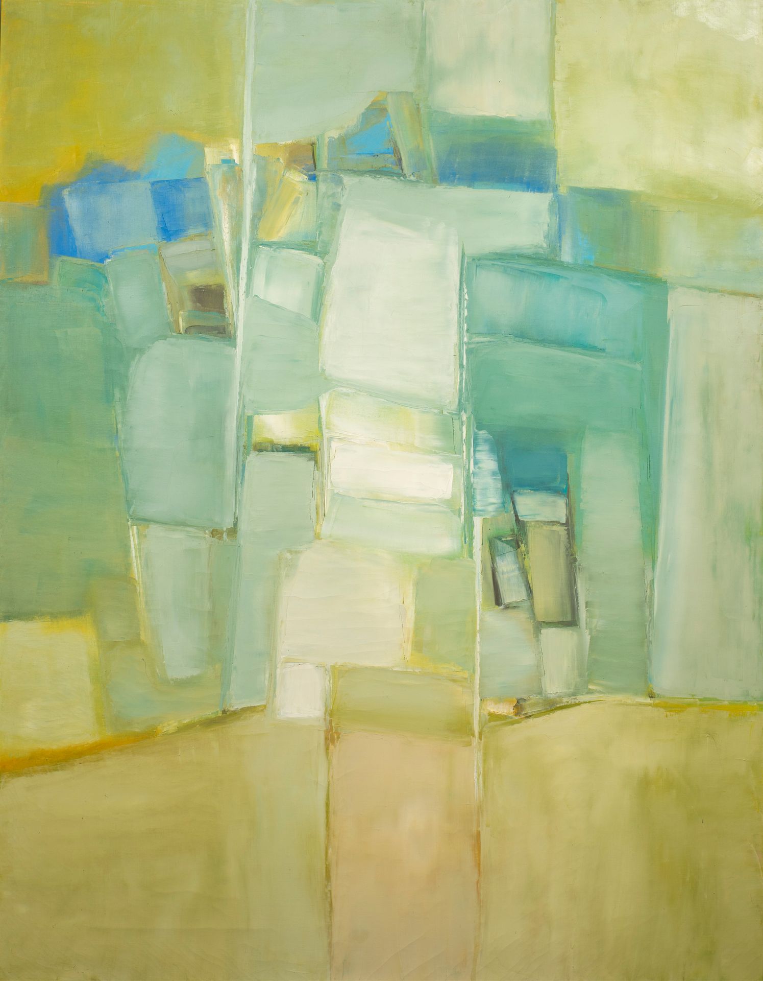Null 米歇尔-法尔（1928-2009）。

组成，1969年。

布面油画。背面有签名和日期69。

145 x 114厘米。

铝制框架。